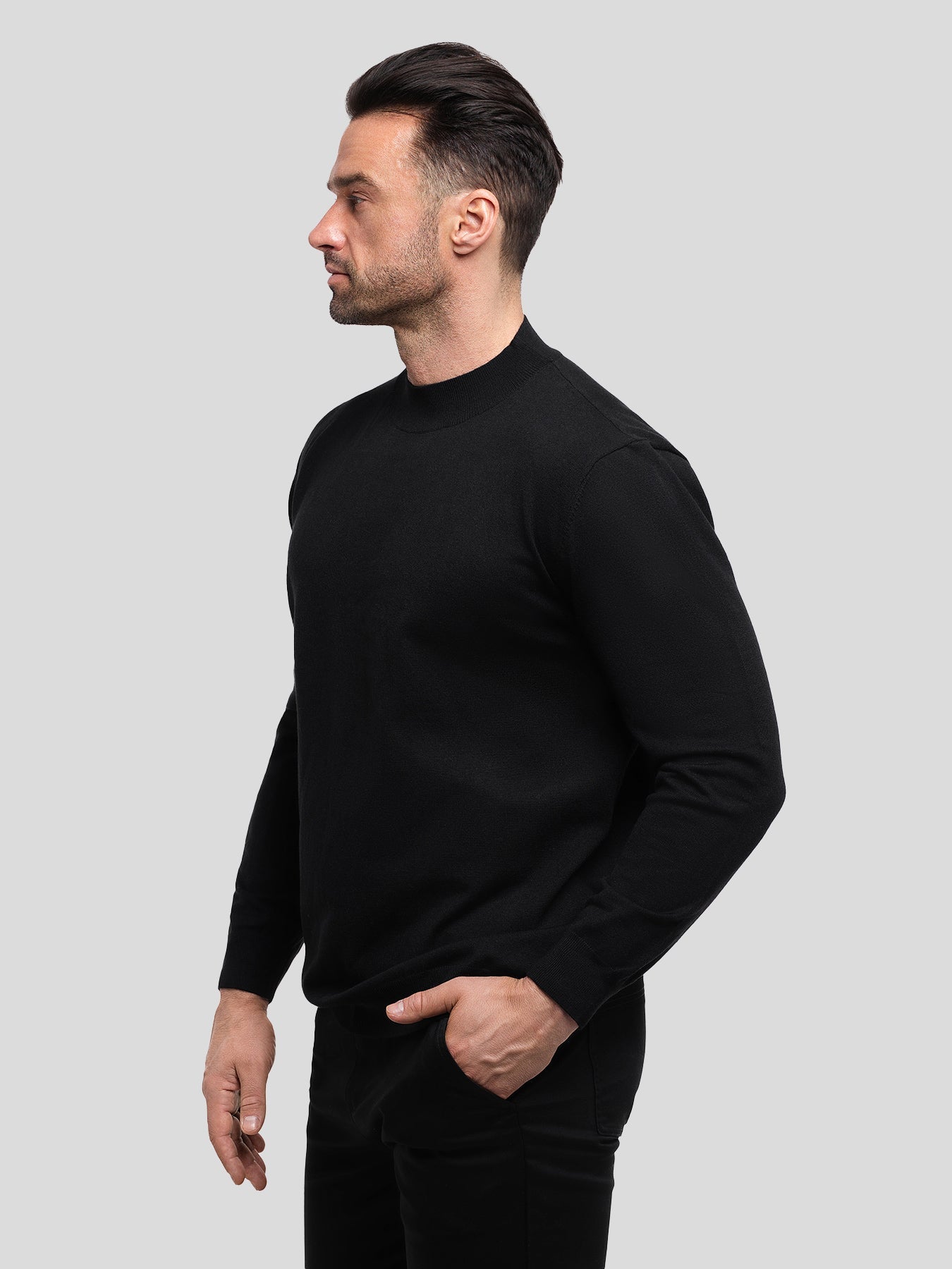 GentleKnit Ultra-Soft Mock Neck Sweater