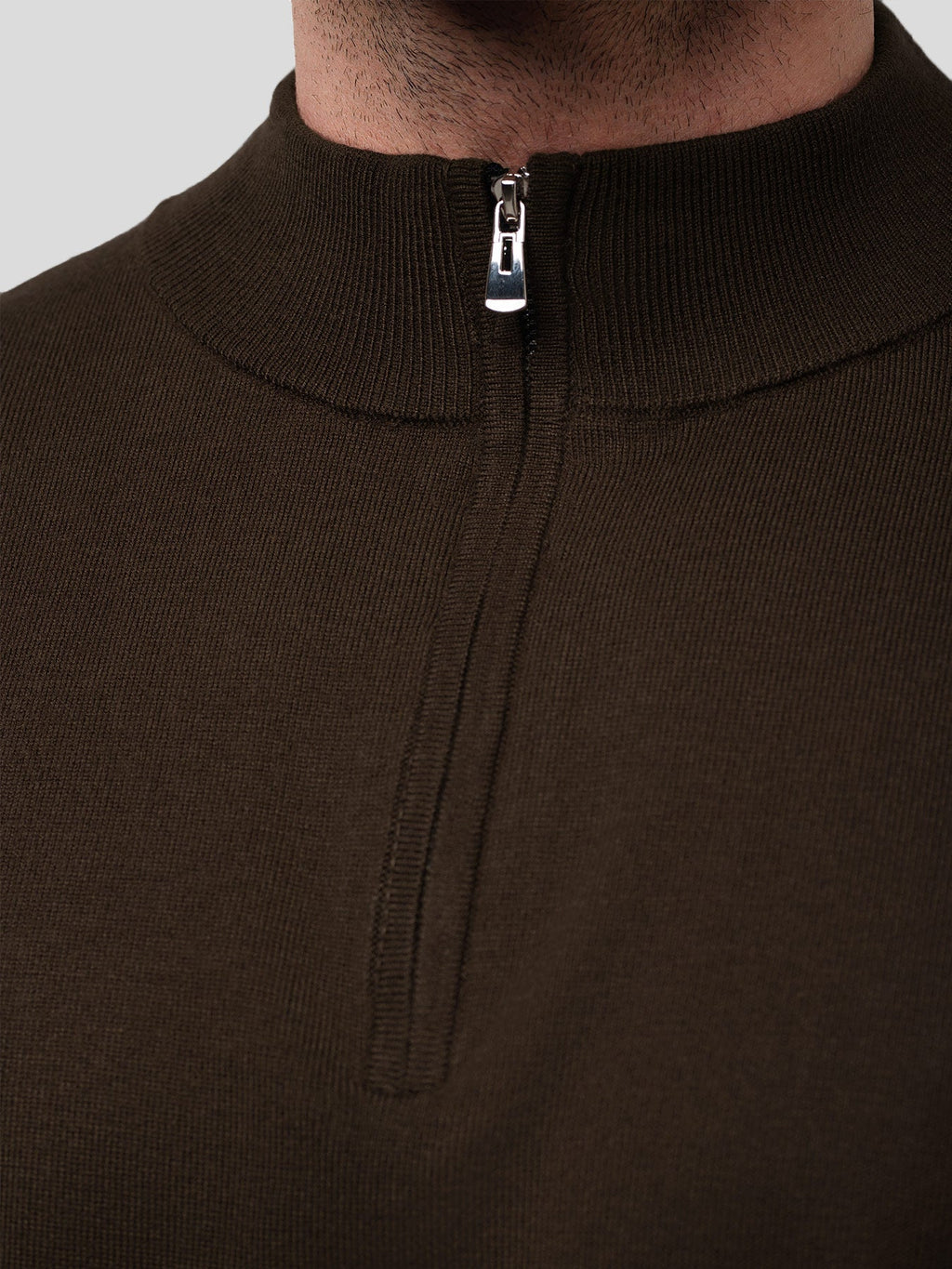 GentleKnit Washable Half Zip Mock Neck Sweater